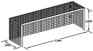 Par Rede de Gol para Futebol de Campo Fio 6 Malha 15 Modelo Caixote México Europeu