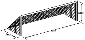 Par Rede de Gol para Futebol de Campo Fio 6 Malha 15 Modelo Véu
