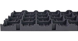 Estrado Plástico Piso Palet Pallet Multiusos Estradinho 50x25x2,5 cm Preto