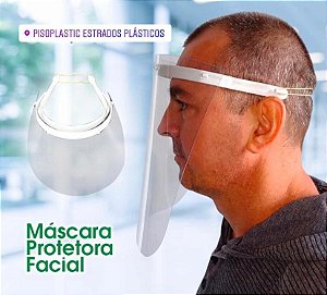 Máscara Protetora Facial Full Face Shield Especial Óculos