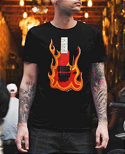 Camiseta Guitarra Fire