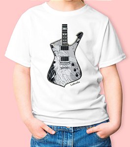 Camiseta Infantil Guitarra Espelho