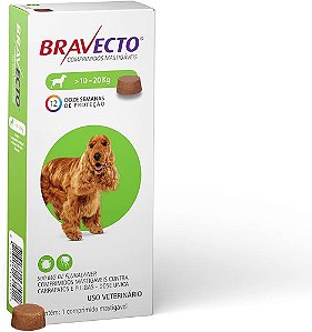 BRAVECTO 500 MG (10 A 20 KG) VERDE