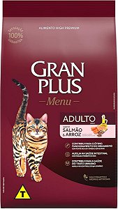 Granplus Ração Para Gatos Adultos Gran Plus Salmão E Arroz