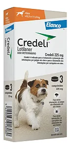 Antipulgas Credeli 225mg Cães 5,5 A 11kg 3 Comprimidos