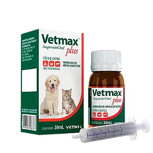 Vetmax Plus Suspensão Oral Vermífugo 30ml