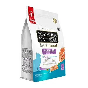 Fórmula Natural Fresh Meat Hairball Gatos Adultos Salmão 1kg