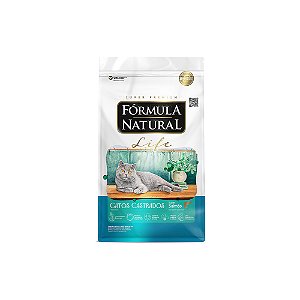Ração Fórmula Natural Life para Gatos Adultos Castrados Sabor Salmão 1kg