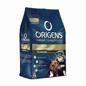 Ração Origens Raças Especificas para Pit Bull e Rottweiler Filhotes 15kg