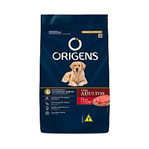 Ração Origens para Cães Adultos Sabor Carne e Cereais 3kg