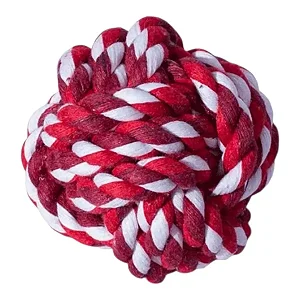 Brinquedo Pet Bola De Corda Savana Vermelho Carne