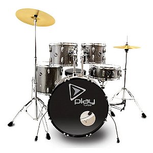 Bateria Turbo Play - Prata Sparkle bumbo 22"