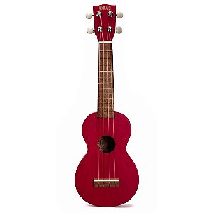 Ukulele Soprano Natural Vermelho Transparente - Série Kahiko
