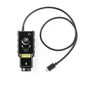 Interface de áudio Portátil para celular com conector USB-C - Ideal para live