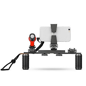 Kit de microfone com estabilizador portátil para celular