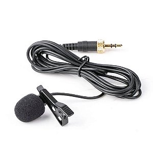 Microfone de Lapela com rosca de travamento P2 - (3,5mm) para transmissores UWMIC