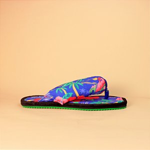 CHINELO PUFF FLAT FORM TROPICAL AZUL