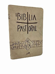 Bíblia Pastoral - Média - Zíper - Creme