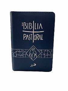 Bíblia Pastoral - Bolso - zíper - Azul