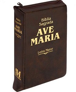 Bíblia Sagrada - Letra Maior - Zíper - Marrom