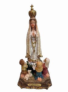 Imagem - Nossa Senhora de Fátima c/ Pastores  - 15cm