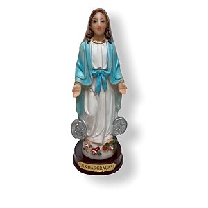 Imagem - Nossa Senhora das Graças c/ Medalha Milagrosa  - 15cm