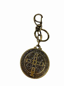Chaveiro - Medalha de São Bento - Ouro Velho