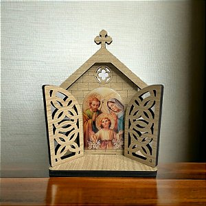 Capela Porta Fixa - Sagrada Família - 15cm - Novo Modelo