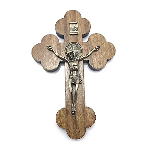 Cruz Moldada - Medalha de São Bento - Parede - 13cm