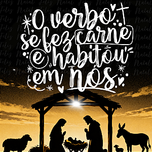 Azulejo - Verbo se fez carne e habitou em Nós - 15x15