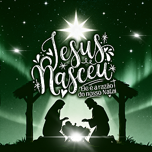 Azulejo - Jesus Nasceu - 10x10