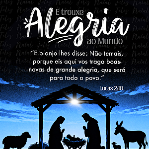 Azulejo - E trouxe Alegria ao Mundo... - 15x15