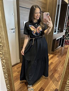 Vestido comfy borboleta mangas