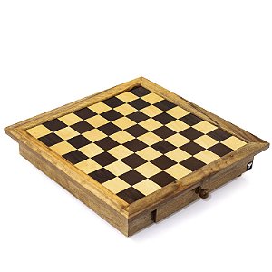 Jogo de Xadrez Tabuleiro Dobrável Casas 5x5cm + Peças