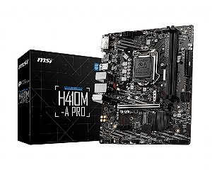 Placa‑mãe MSI H410M‑A PRO Intel LGA1200 mATX DDR4