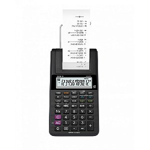 Calculadora Casio HR-8RC-BK com Bobina: 12 Dígitos e Impressão em 2 Cores