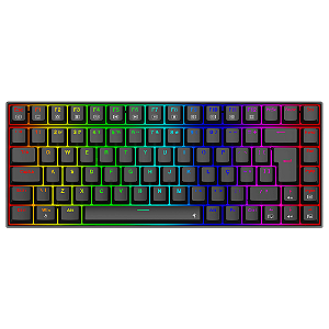 Teclado Mecânico Gamer Redragon Phantom RGB Switch Brown ABNT2 75% Preto K629‑RGB