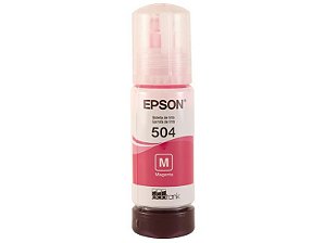 Refil Tinta Epson T504 Magenta Original EcoTank 70ml - Alto Rendimento