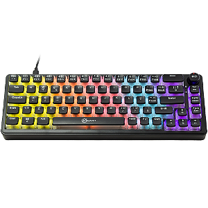 Teclado Gamer Kalkan Drakar 65% Rainbow com Roda de Volume
