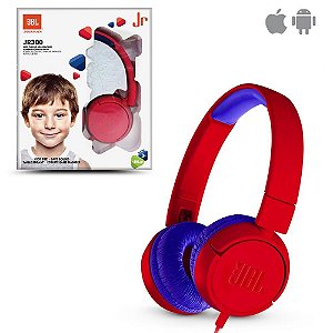 Fone de Ouvido On-Ear Infantil JBL JR300 Vermelho -JR300RED