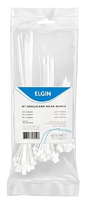 ABRAÇADEIRA NYLON 4.8X300MM ELGIN COM 10 BRANCA