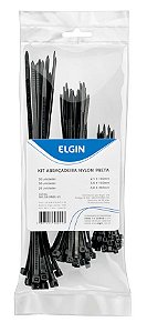 ABRAÇADEIRA NYLON 4.8X300MM ELGIN COM 10 PRETA