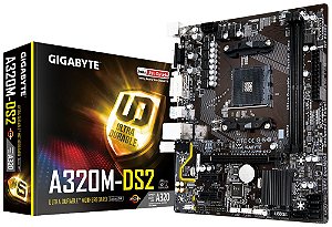 PLACA-MÃE GIGABYTE GA-A320M-DS2 S/V/R AM4 DDR4