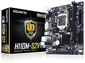 Placa‑mãe Gigabyte GA‑H110M‑S2V Intel 1151 DDR4 S/V/R