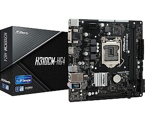 PLACA-MÃE ASROCK H310CM-HG4 S/V/R 1151 DDR4 8ª E 9ª GERAÇÃO