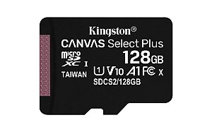 Cartão de Memória Kingston microSD 128 GB Canvas Select Plus Classe 10 SDCS2/128GB