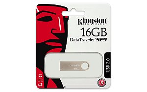 PEN DRIVE 16GB KINGSTON 2.0 DTSE9H PRATA