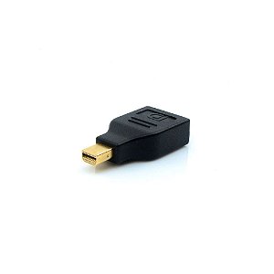 Adaptador PlusCable Mini DisplayPort Macho p/ DisplayPort Fêmea ADP‑201BK