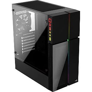 Gabinete Aerocool ATX s/ Fonte Playa Vidro Temperado