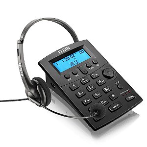 Telefone Headset Elgin HST‑8000 c/ Identificador de Chamada